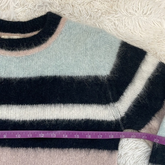 Ba&sh lady pullover Alpaca striped sweater made in Italy  - size 0 - Picture 7 of 10